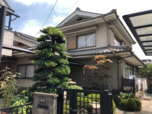 福山・外壁塗装・施工前・外壁のひび割れ